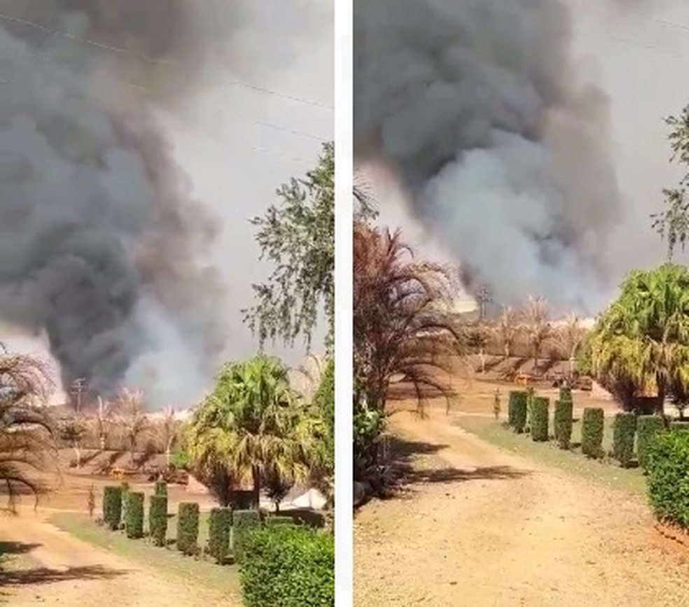 TEMPO SECO: Incêndio atinge fazenda em Descalvado, moradores se mobilizam para controlar as chamas