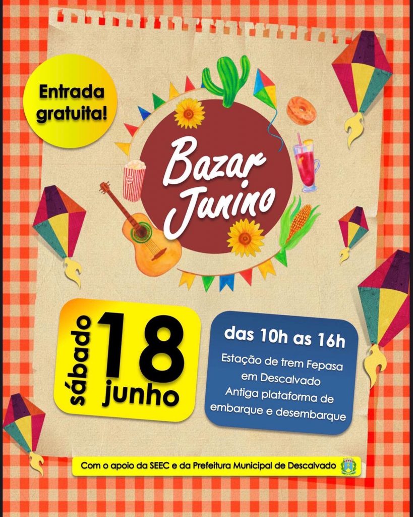 Neste sábado tem Bazar Junino na Praça João Marchetti