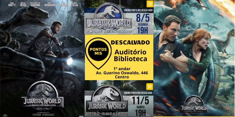 Pontos MIS exibirá filmes da série “Jurassic World”