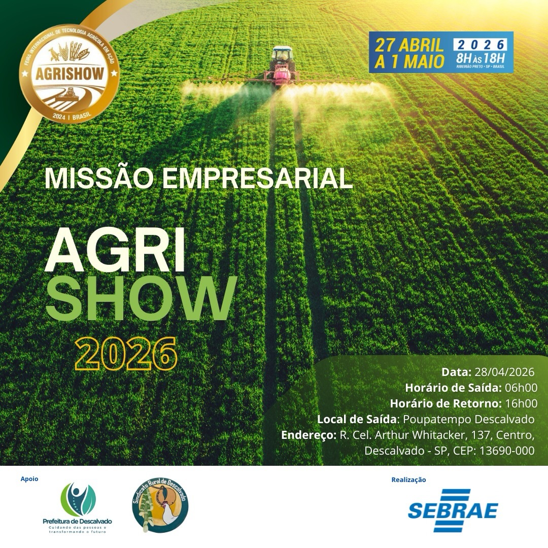 Descalvado rumo à Agrishow 2026