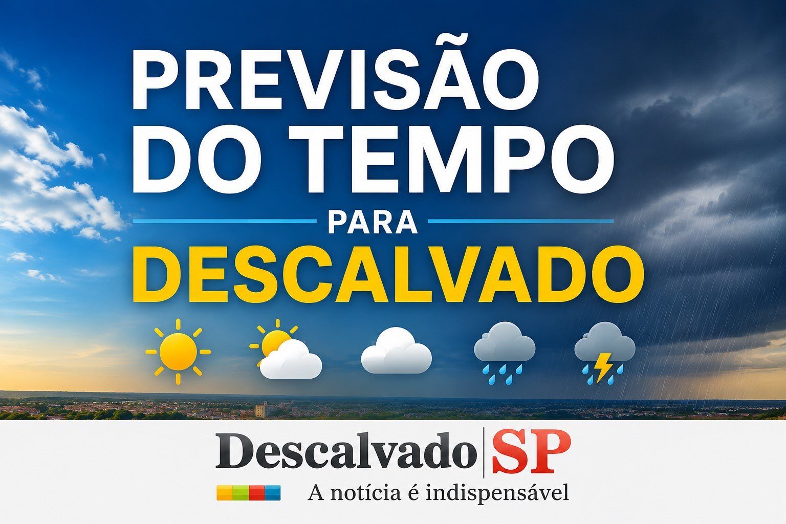 Descalvado terá dias de sol e manhãs frias; chuva pode marcar o sábado